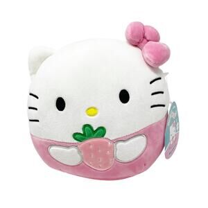 Hot Topic Sanrio Hello Kitty Squishmallow NEW with Tag Pink Strawberry 8 Inch